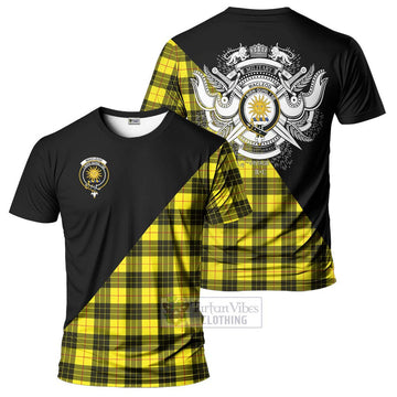 MacLeod (McLeod) Tartan T-Shirt with Family Crest and Military Logo Style