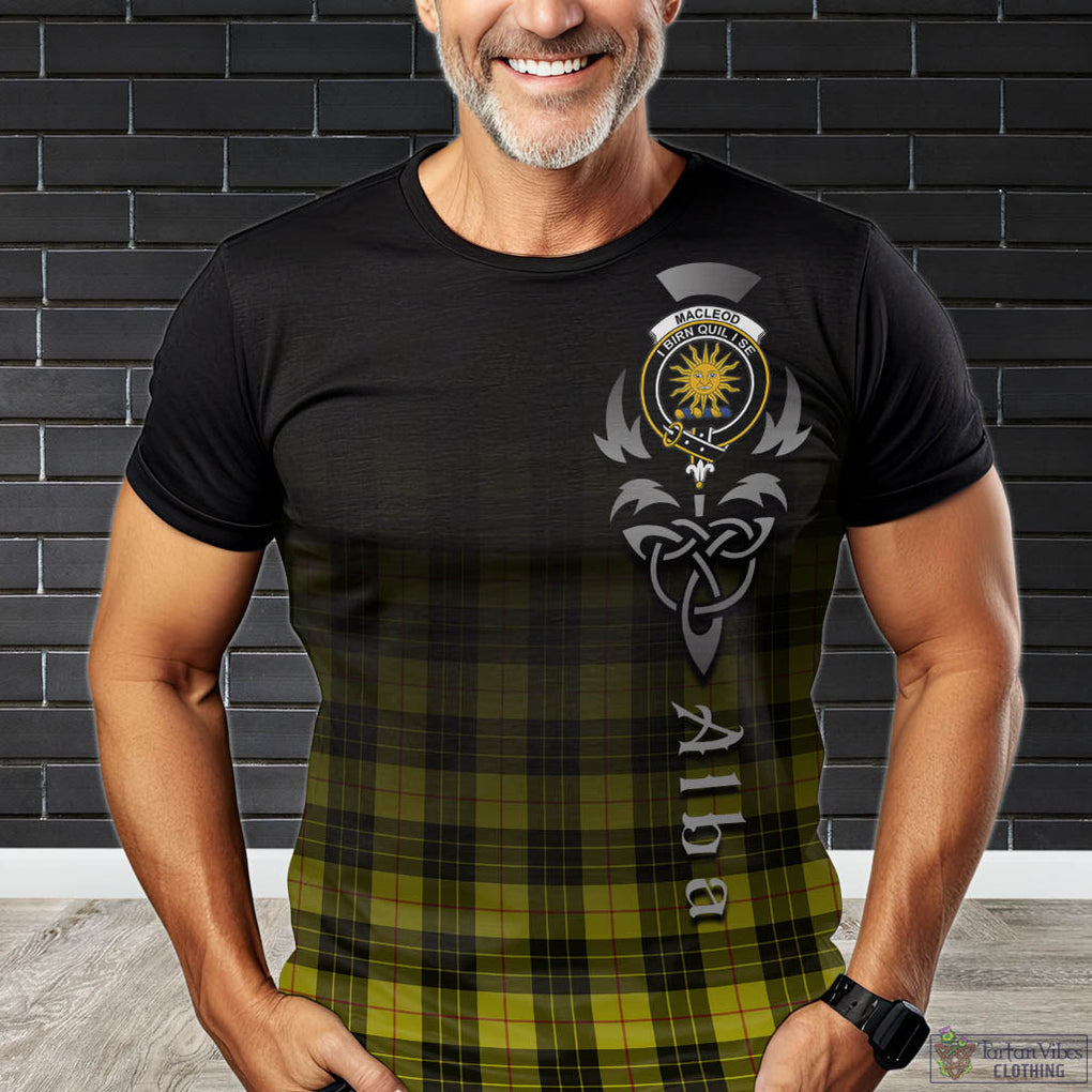 Tartan Vibes Clothing MacLeod of Lewis Modern Tartan T-Shirt Featuring Alba Gu Brath Family Crest Celtic Inspired