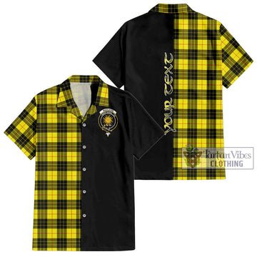 MacLeod (McLeod) Tartan Short Sleeve Button Shirt with Family Crest and Half Of Me Style