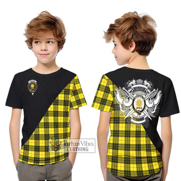 MacLeod (McLeod) Tartan Kid T-Shirt with Family Crest and Military Logo Style