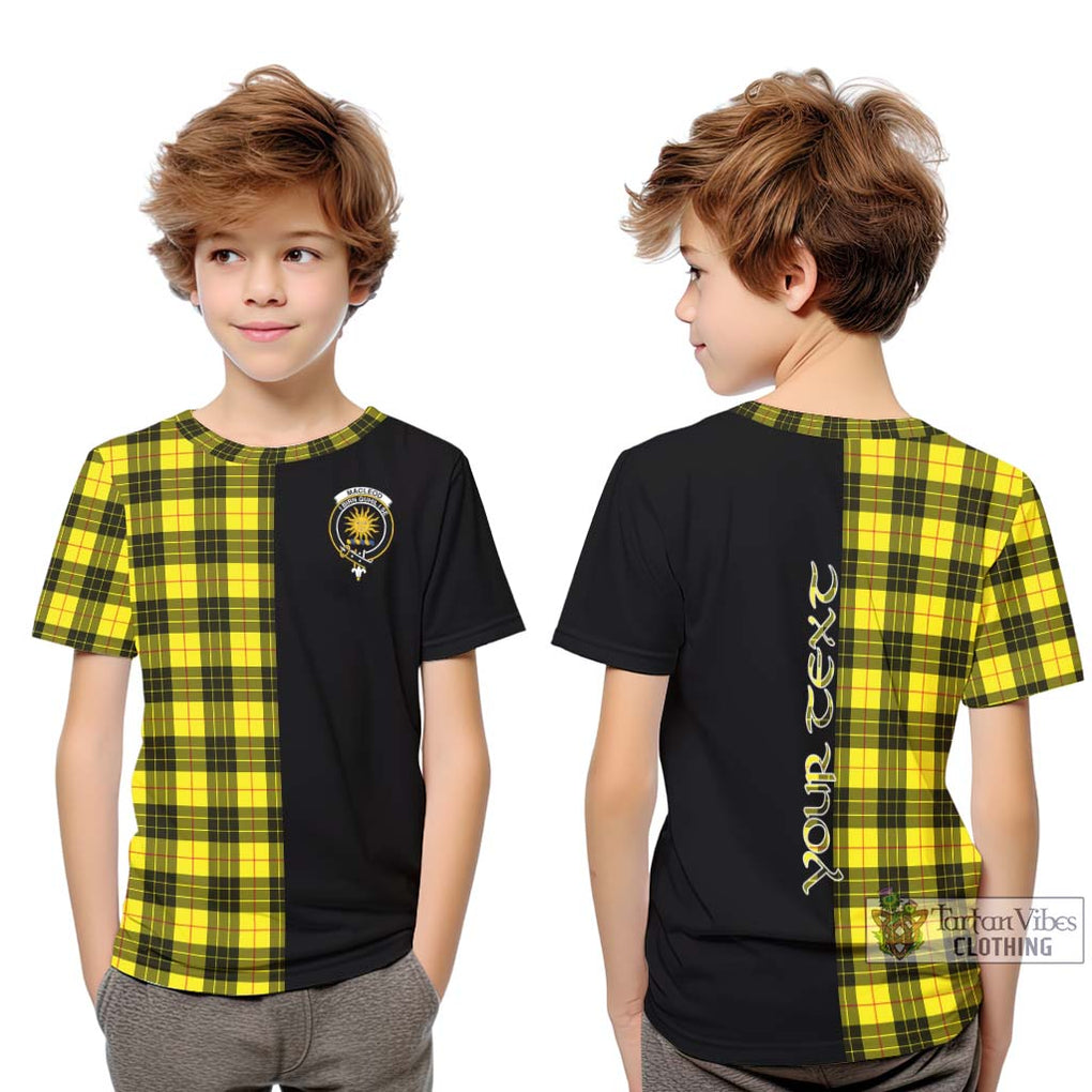 MacLeod (McLeod) Tartan Kid T-Shirt with Family Crest and Half Of Me Style Youth XL Size14 - Tartanvibesclothing Shop