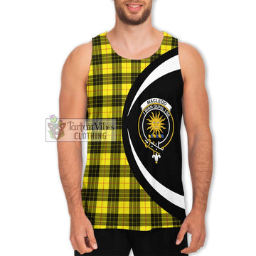 MacLeod (McLeod) Tartan Men's Tank Top with Family Crest Circle Style