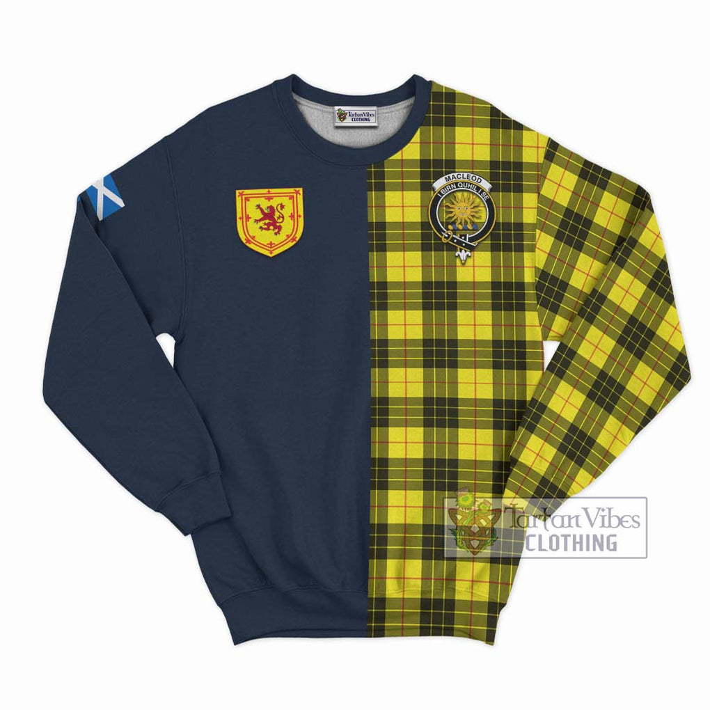 Tartan Vibes Clothing MacLeod of Lewis Modern Tartan Sweatshirt with Scottish Lion Royal Arm Half Style