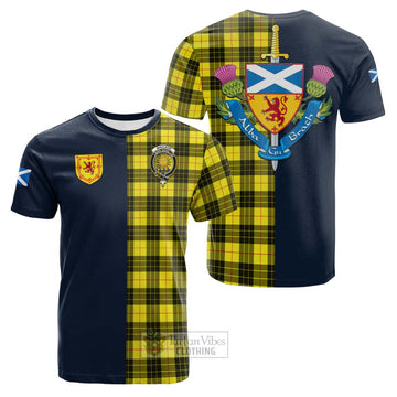 MacLeod (McLeod) Tartan Cotton T-shirt Alba with Scottish Lion Royal Arm Half Style