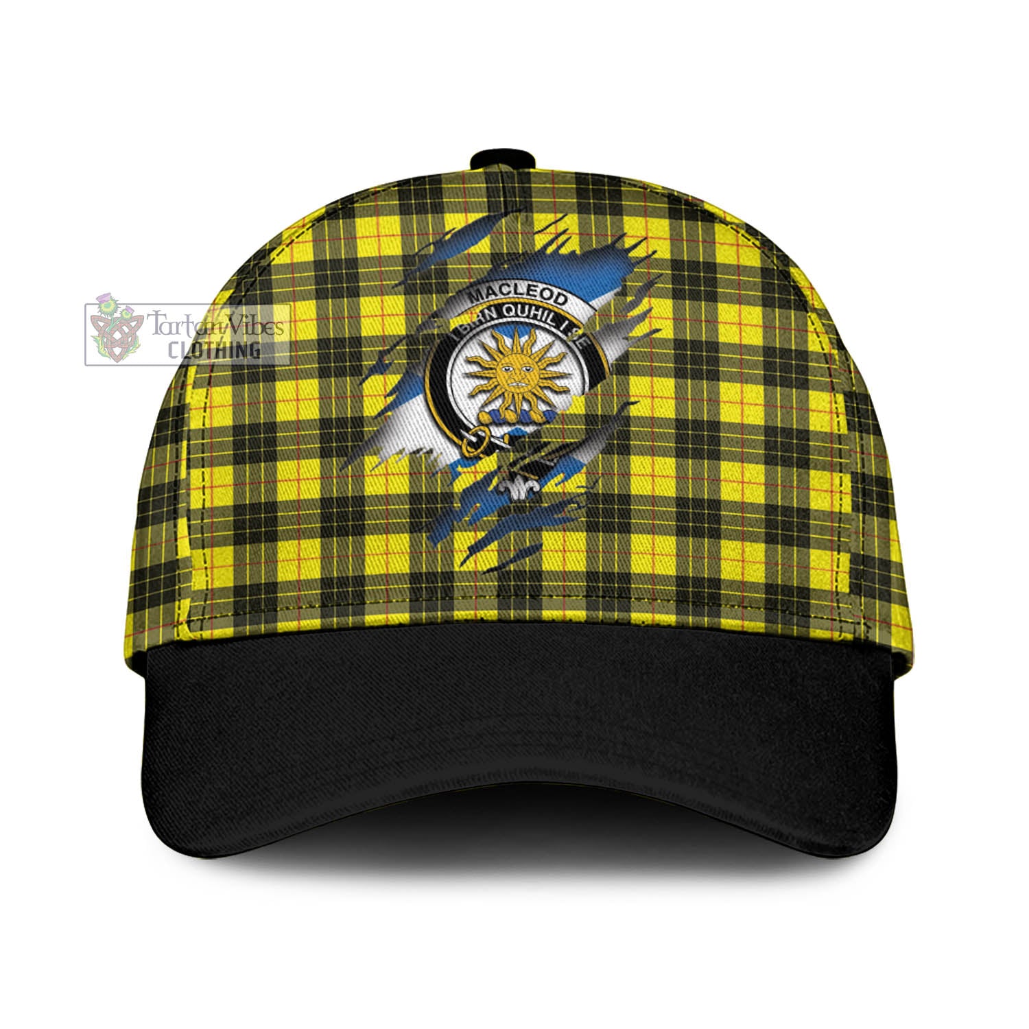 Tartan Vibes Clothing MacLeod of Lewis Modern Tartan Classic Cap with Family Crest In Me Style