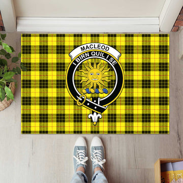 MacLeod (McLeod) Tartan Door Mat with Family Crest