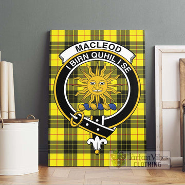 MacLeod (McLeod) Tartan Canvas Print Wall Art with Family Crest