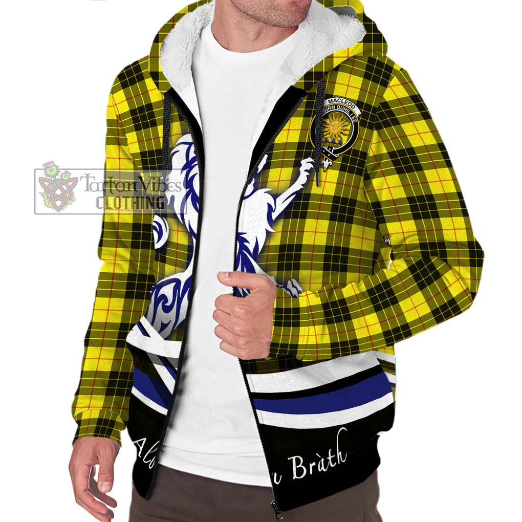 MacLeod (McLeod) Tartan Sherpa Hoodie with Alba Gu Brath Regal Lion Emblem Unisex S - Tartanvibesclothing Shop