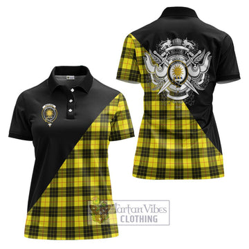 MacLeod (McLeod) Tartan Women's Polo Shirt with Family Crest and Military Logo Style