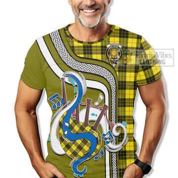 MacLeod (McLeod) Tartan T-Shirt with Epic Bagpipe Style