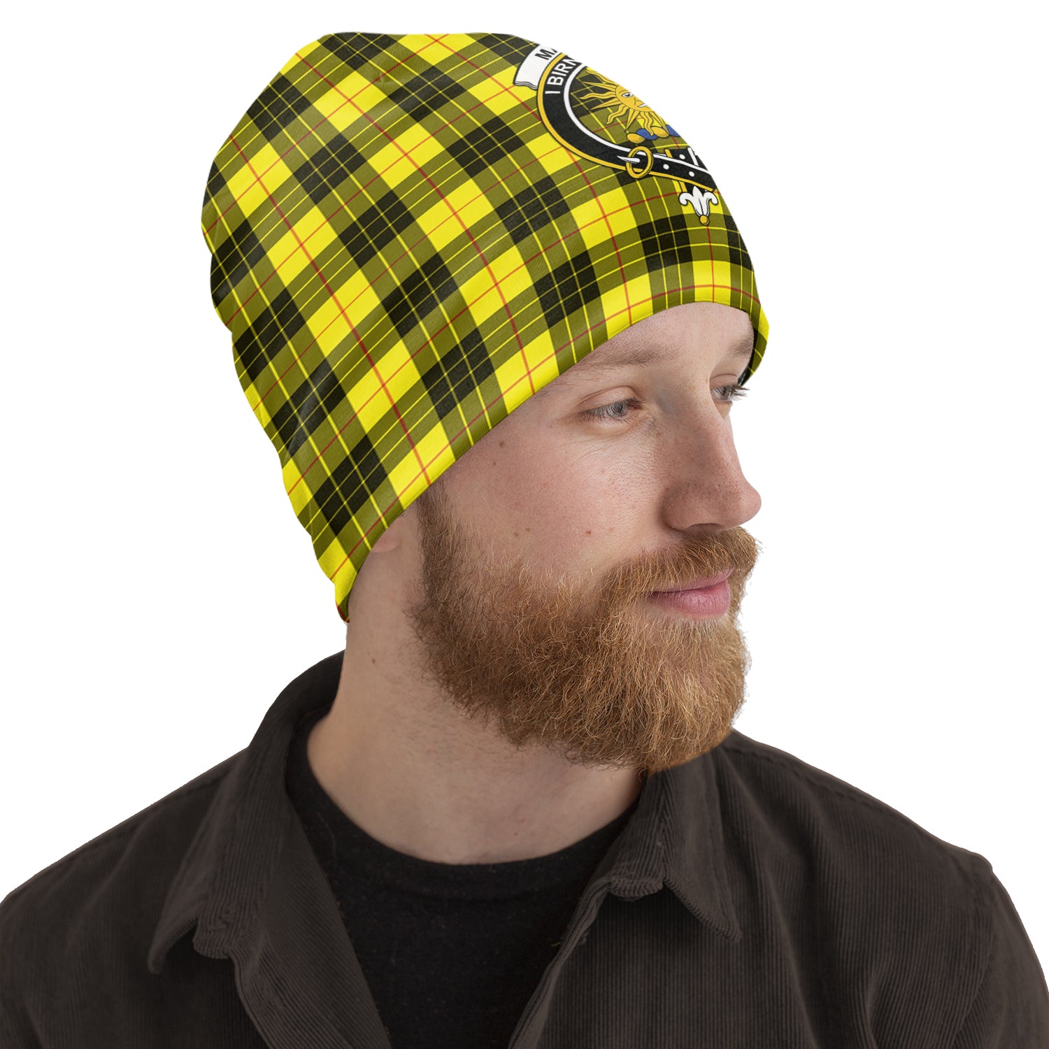 MacLeod (McLeod) Tartan Beanies Hat with Family Crest One Size 10.5*10.2 inches - Tartan Vibes Clothing