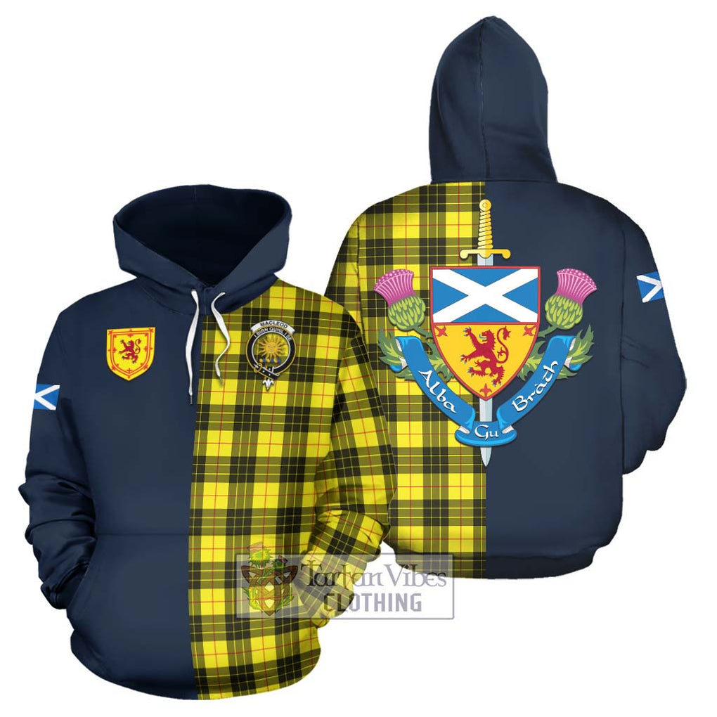 Tartan Vibes Clothing MacLeod of Lewis Modern Tartan Hoodie with Scottish Lion Royal Arm Half Style