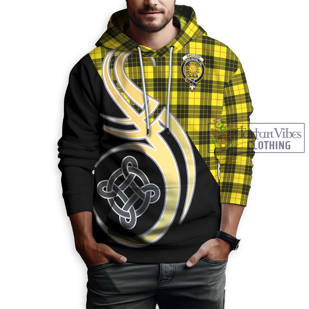 MacLeod (McLeod) Tartan Hoodie with Family Crest and Celtic Symbol Style Zip Hoodie - Tartan Vibes Clothing