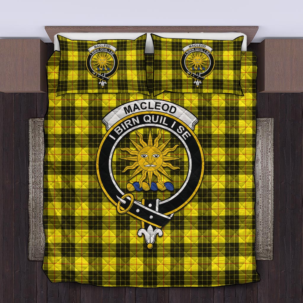 MacLeod (McLeod) Tartan Quilt Bed Set with Family Crest Twin - Tartan Vibes Clothing