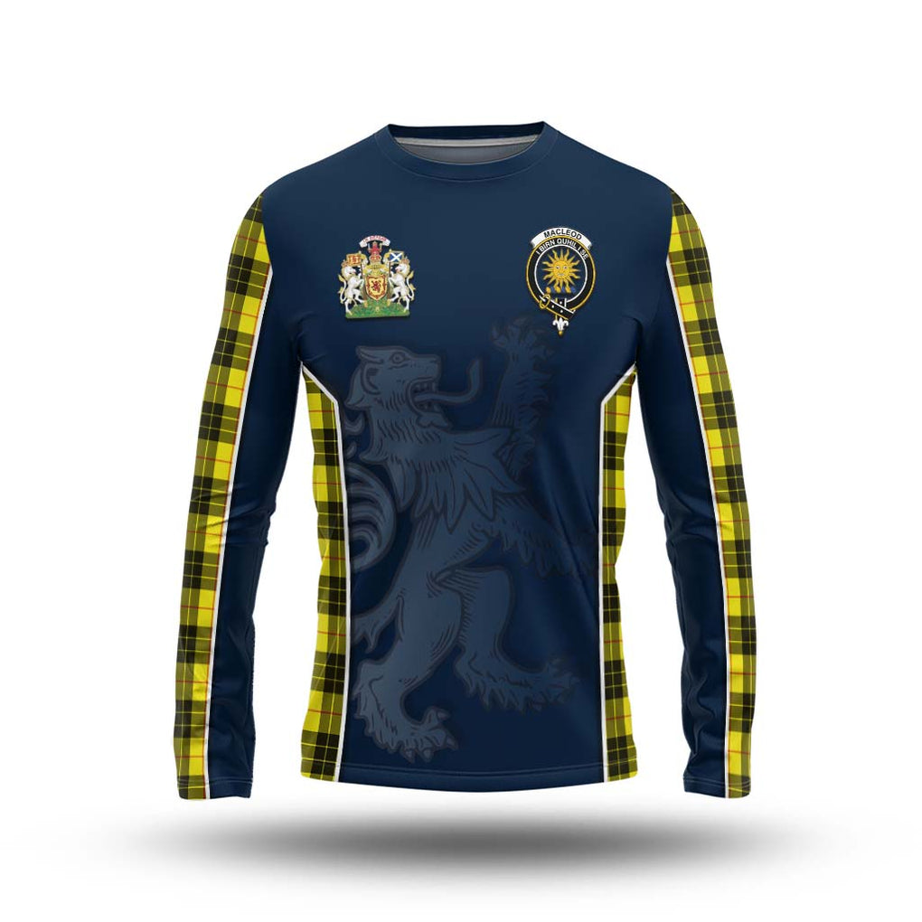 MacLeod (McLeod) Tartan Long Sleeve T-Shirt with Family Crest and Lion Rampant Vibes Sport Style Unisex - Tartan Vibes Clothing