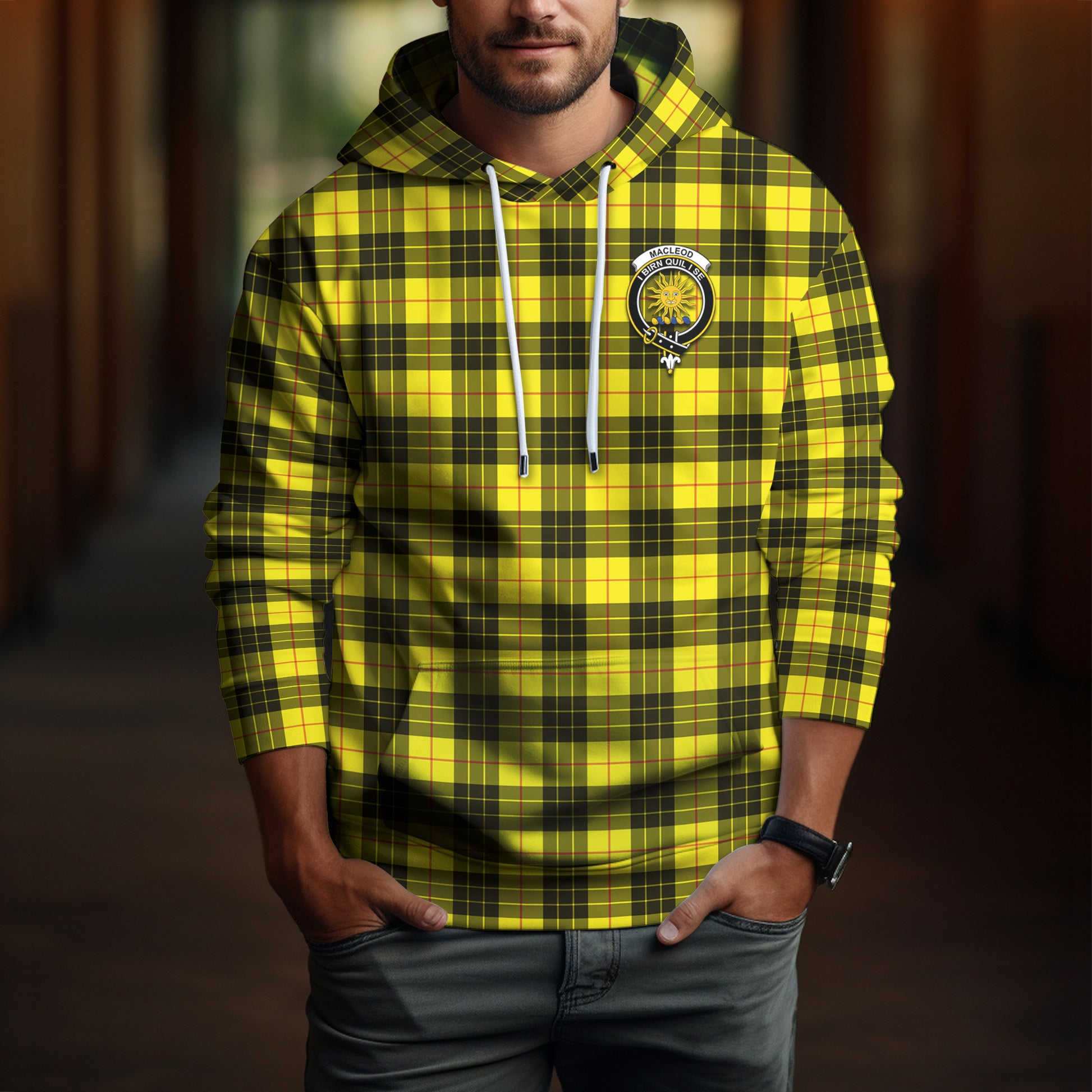 MacLeod of Lewis Modern Tartan Hoodie with Family Crest