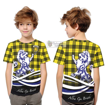 MacLeod (McLeod) Tartan Kid T-Shirt with Alba Gu Brath Regal Lion Emblem