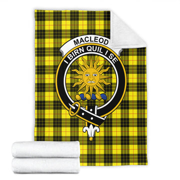 MacLeod (McLeod) Tartan Blanket with Family Crest