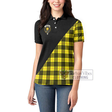 MacLeod (McLeod) Tartan Women's Polo Shirt with Family Crest and Military Logo Style