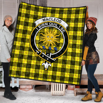 MacLeod (McLeod) Tartan Quilt with Family Crest