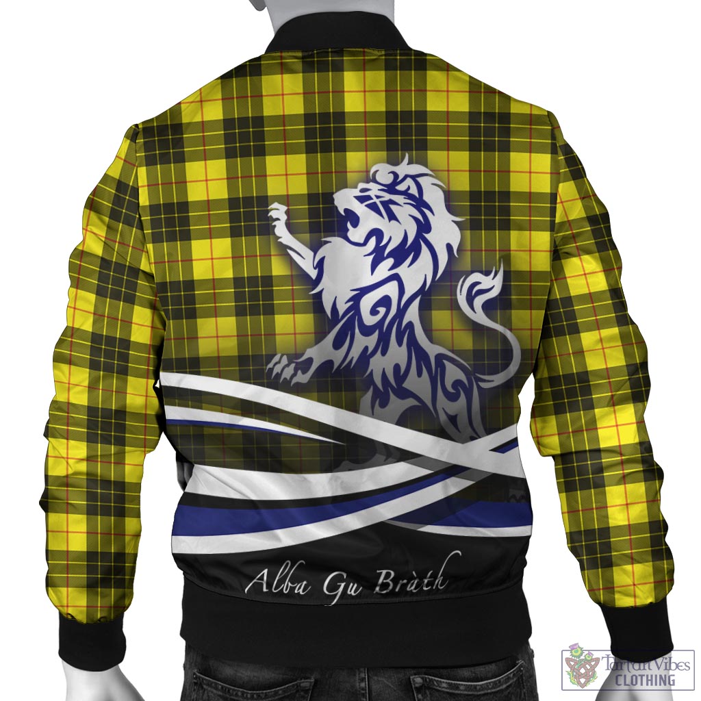 Tartan Vibes Clothing MacLeod of Lewis Modern Tartan Bomber Jacket with Alba Gu Brath Regal Lion Emblem