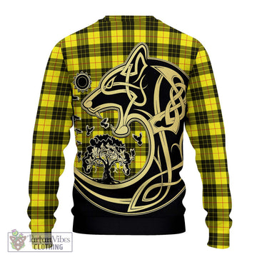 MacLeod (McLeod) Tartan Ugly Sweater with Family Crest Celtic Wolf Style