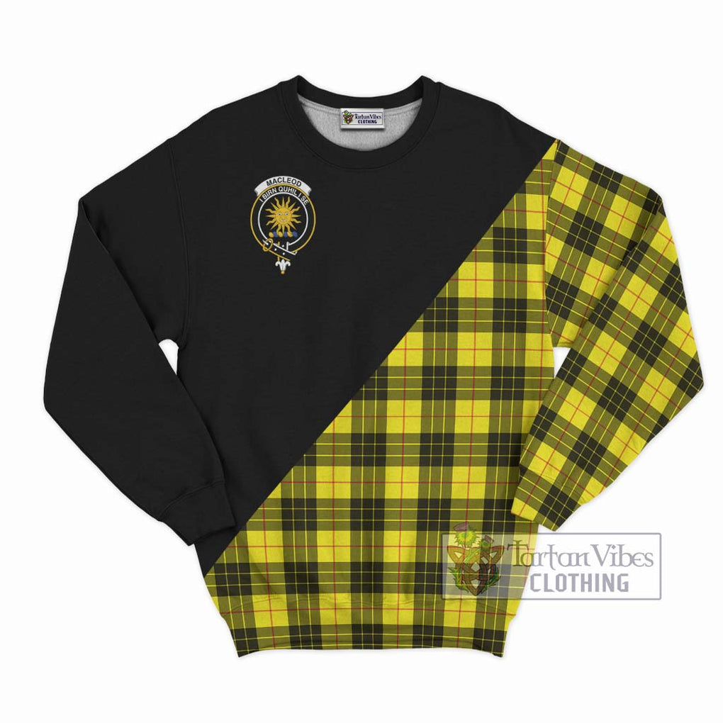 MacLeod (McLeod) Tartan Sweatshirt with Family Crest and Military Logo Style - Tartanvibesclothing Shop