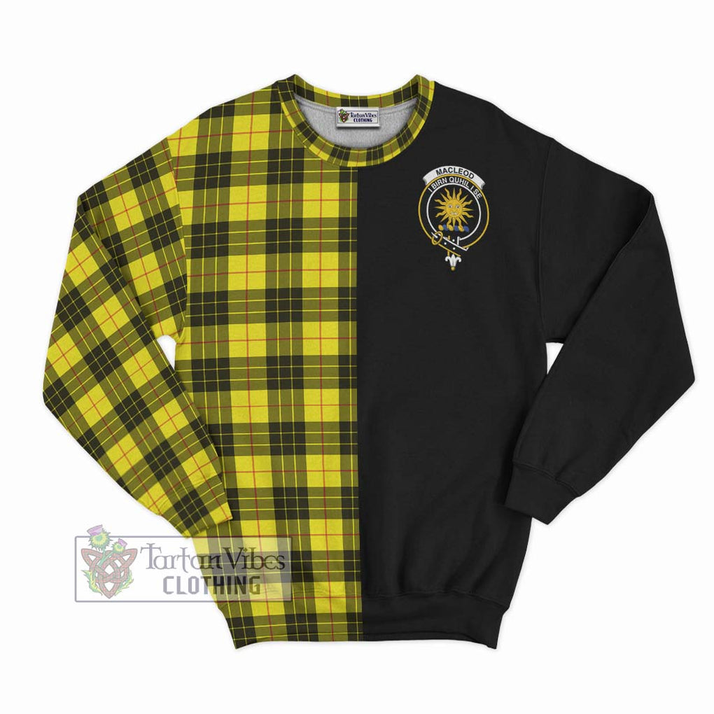 MacLeod (McLeod) Tartan Sweatshirt with Family Crest and Half Of Me Style - Tartanvibesclothing Shop