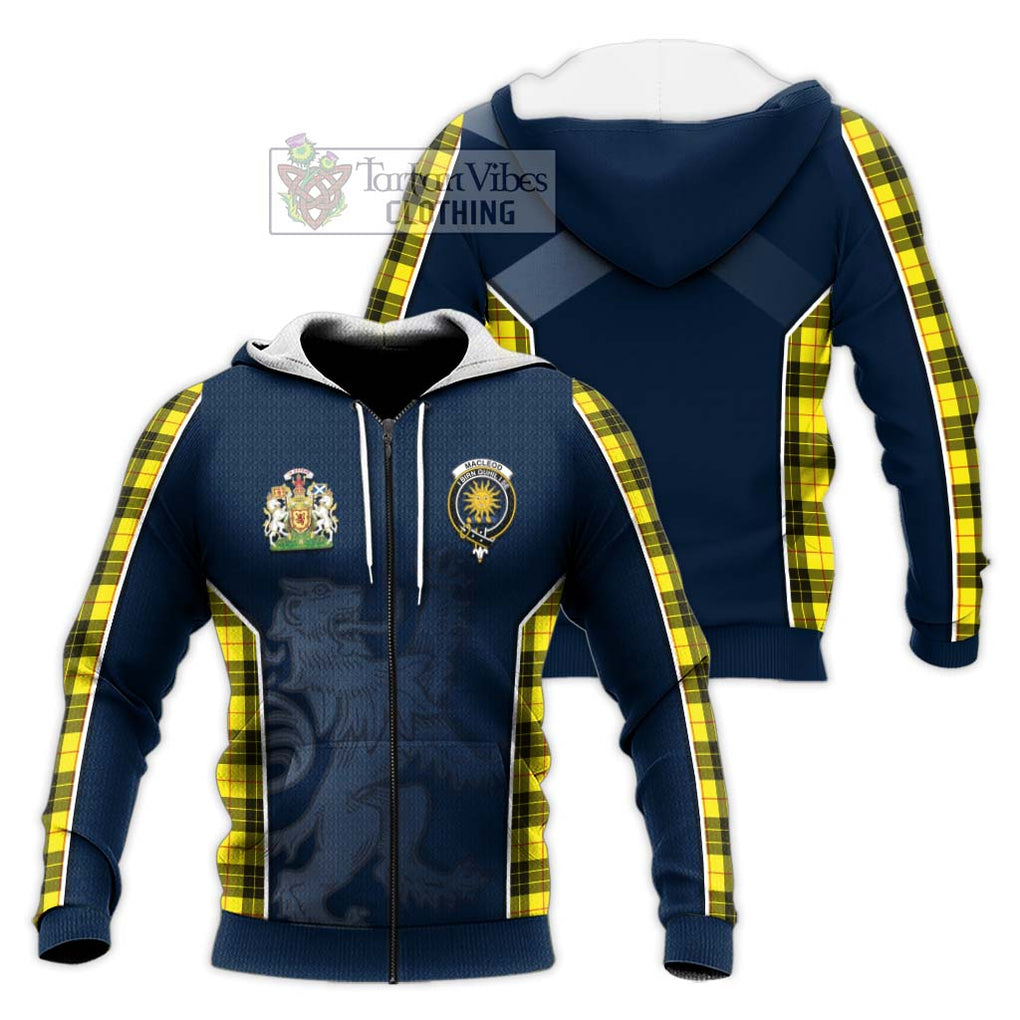 MacLeod (McLeod) Tartan Knitted Hoodie with Family Crest and Lion Rampant Vibes Sport Style Unisex Knitted Zip Hoodie - Tartan Vibes Clothing