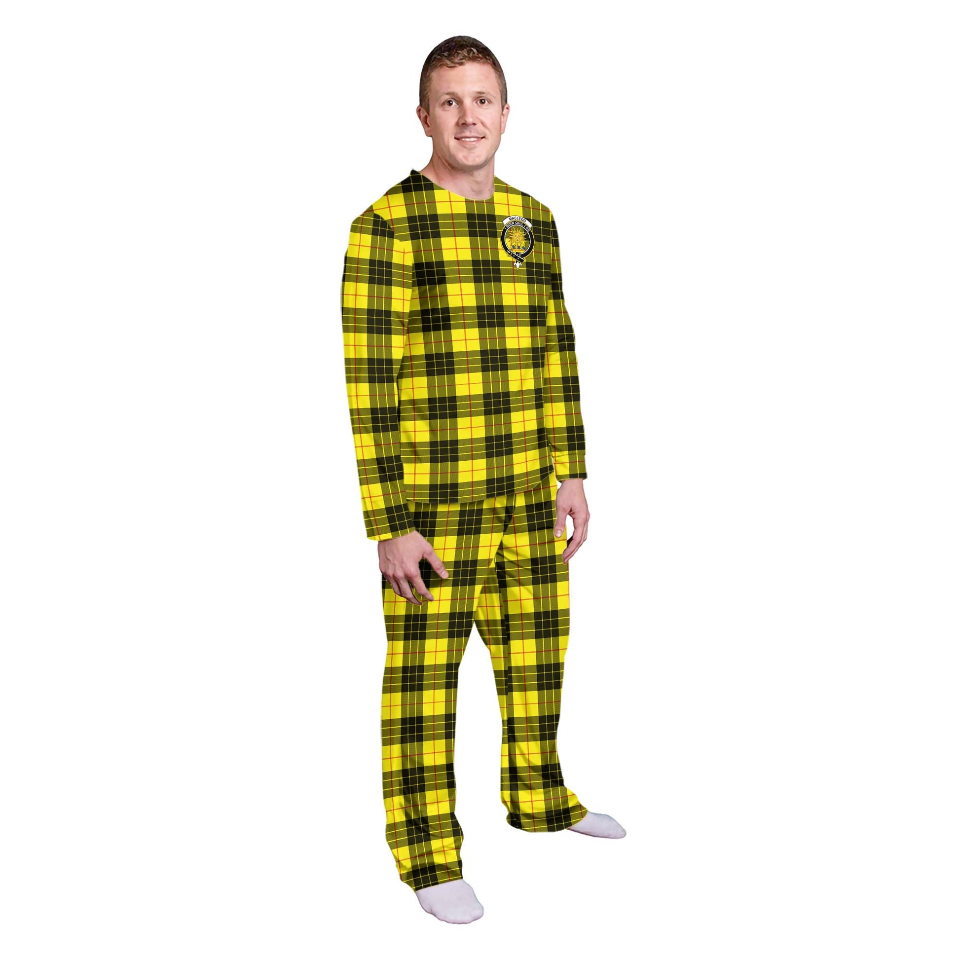 MacLeod of Lewis Modern Tartan Pajamas Family Set with Family Crest - Tartanvibesclothing