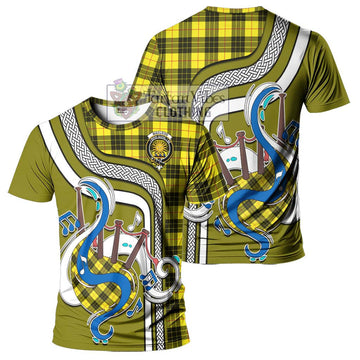 MacLeod (McLeod) Tartan T-Shirt with Epic Bagpipe Style