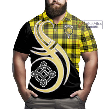 MacLeod (McLeod) Tartan Polo Shirt with Family Crest and Celtic Symbol Style