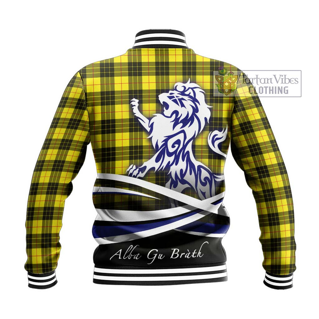 MacLeod (McLeod) Tartan Baseball Jacket with Alba Gu Brath Regal Lion Emblem - Tartanvibesclothing Shop