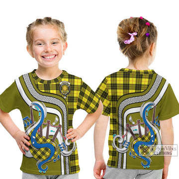 MacLeod (McLeod) Tartan Kid T-Shirt with Epic Bagpipe Style