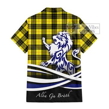 MacLeod (McLeod) Tartan Short Sleeve Button Shirt with Alba Gu Brath Regal Lion Emblem