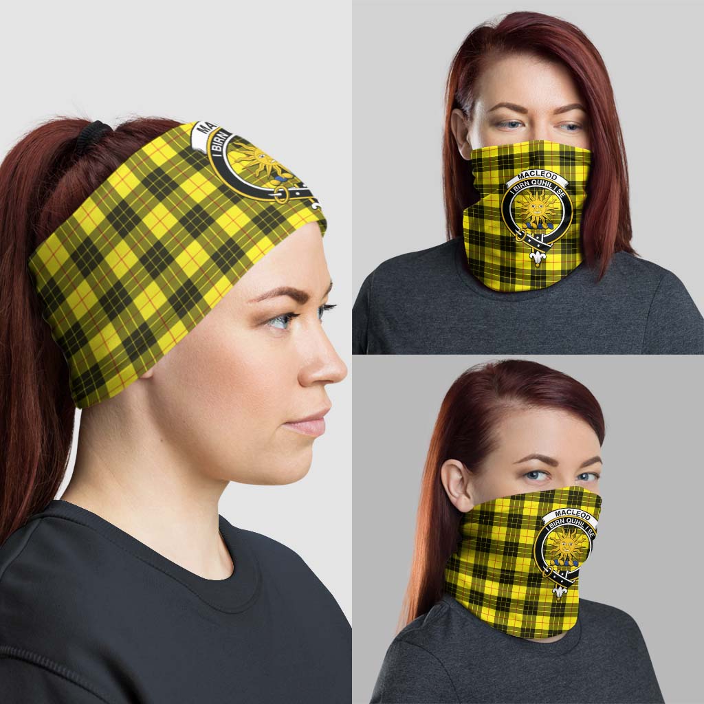 MacLeod of Lewis Modern Tartan Neck Gaiters, Tartan Bandanas, Tartan Head Band with Family Crest