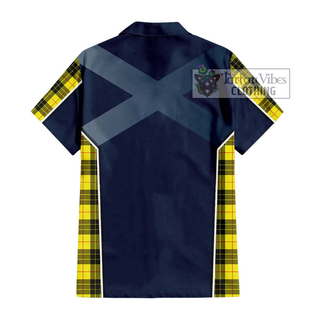 MacLeod (McLeod) Tartan Short Sleeve Button Shirt with Family Crest and Lion Rampant Vibes Sport Style - Tartan Vibes Clothing