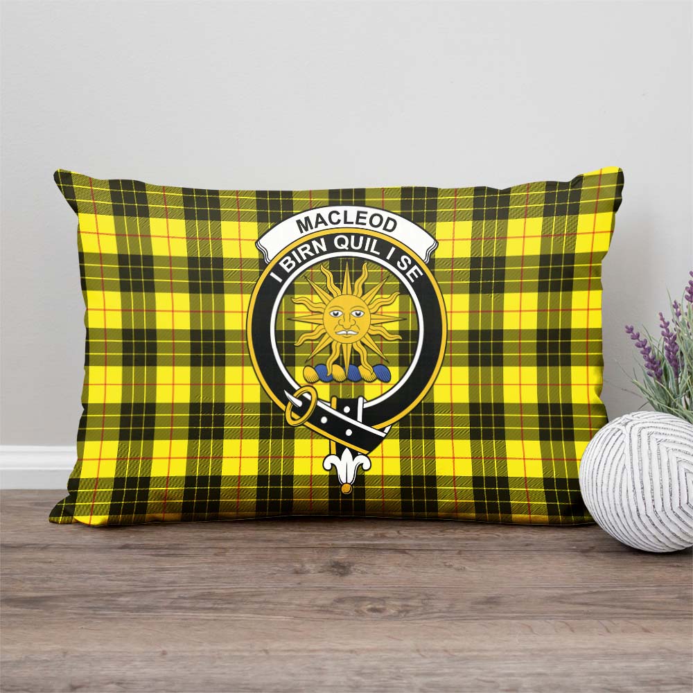 MacLeod of Lewis Modern Tartan Pillow Cover with Family Crest Rectangle Pillow Cover - Tartanvibesclothing