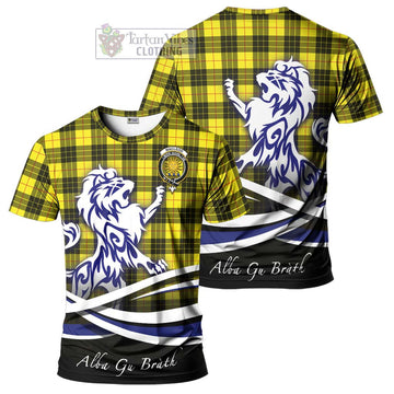 MacLeod (McLeod) Tartan Cotton T-shirt with Alba Gu Brath Regal Lion Emblem