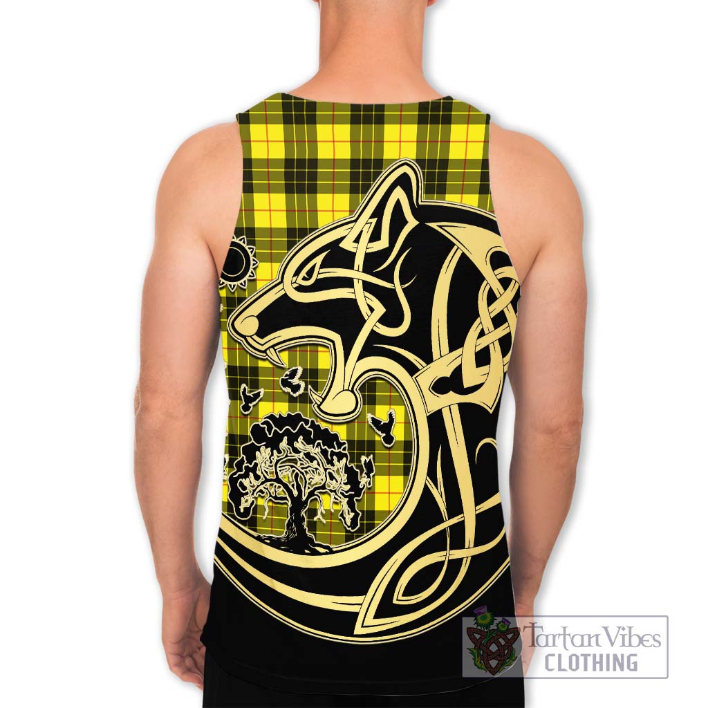 MacLeod (McLeod) Tartan Men's Tank Top with Family Crest Celtic Wolf Style - Tartan Vibes Clothing