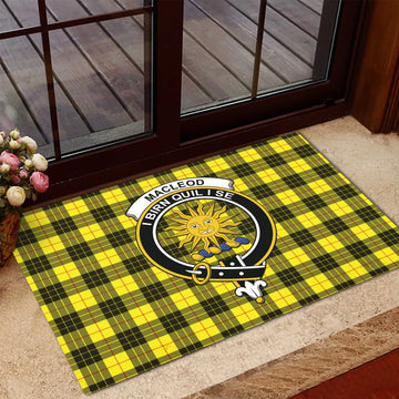 MacLeod (McLeod) Tartan Door Mat with Family Crest