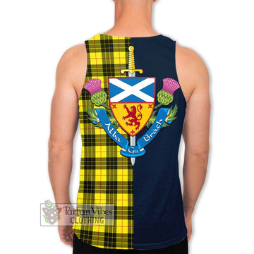 MacLeod (McLeod) Tartan Men's Tank Top Alba with Scottish Lion Royal Arm Half Style