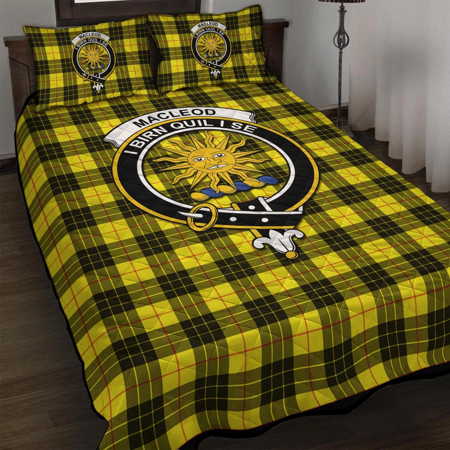 MacLeod (McLeod) Tartan Quilt Bed Set with Family Crest - Tartan Vibes Clothing