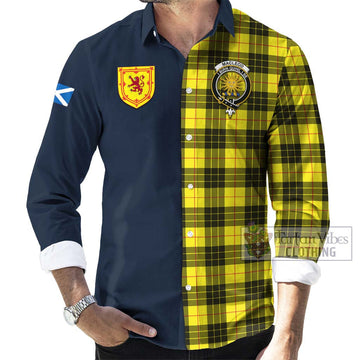 MacLeod (McLeod) Tartan Long Sleeve Button Shirt Alba with Scottish Lion Royal Arm Half Style