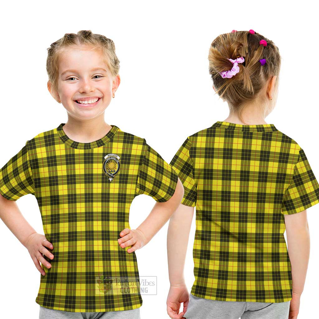 MacLeod (McLeod) Tartan Kid T-Shirt with Family Crest - Tartanvibesclothing Shop