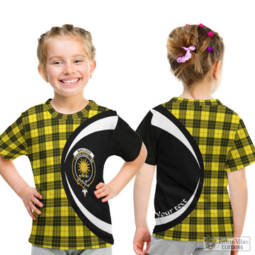 MacLeod (McLeod) Tartan Kid T-Shirt with Family Crest Circle Style