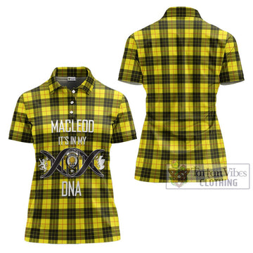 MacLeod (McLeod) Tartan Women's Polo Shirt with Family Crest DNA In Me Style