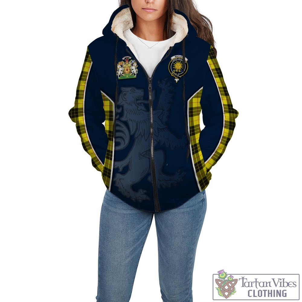 Tartan Vibes Clothing MacLeod of Lewis Modern Tartan Sherpa Hoodie with Family Crest and Lion Rampant Vibes Sport Style