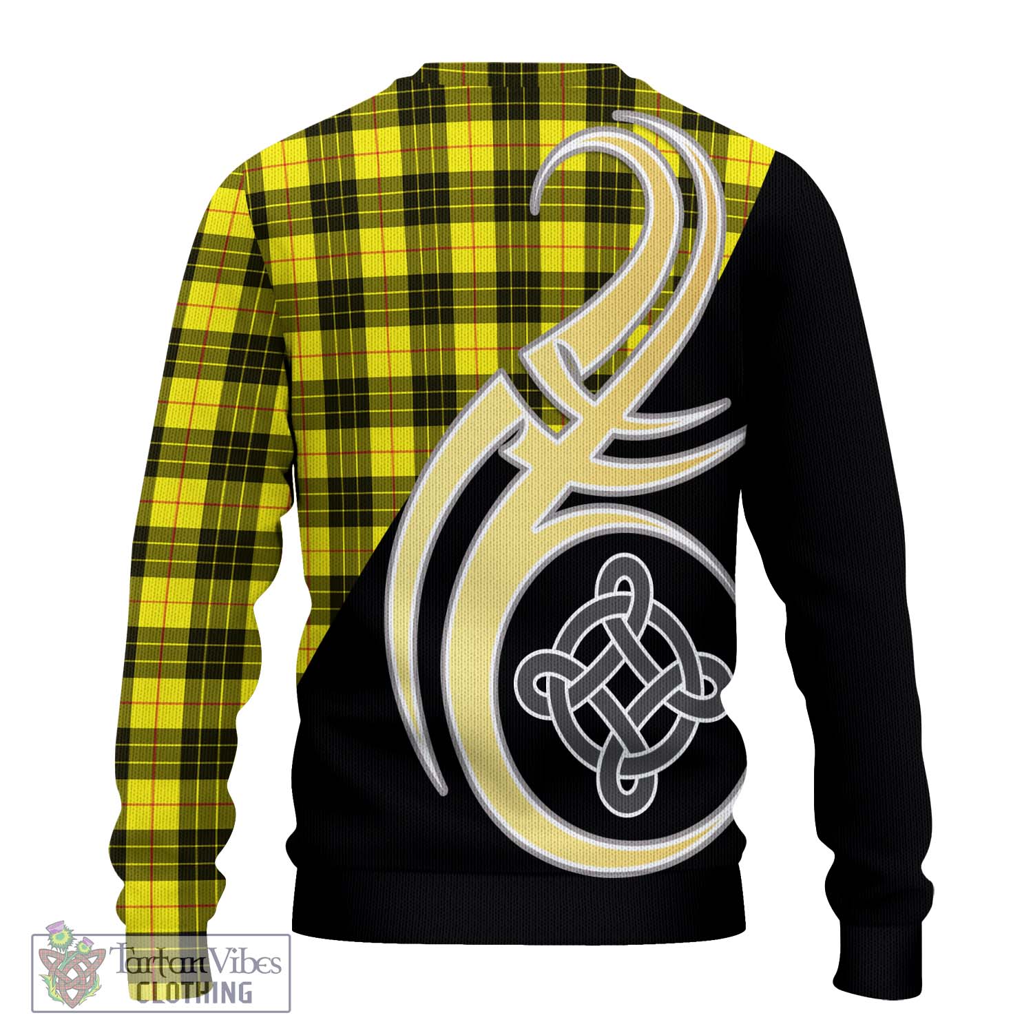 MacLeod (McLeod) Tartan Knitted Sweater with Family Crest and Celtic Symbol Style - Tartan Vibes Clothing