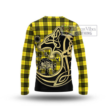 MacLeod (McLeod) Tartan Long Sleeve T-Shirt with Family Crest Celtic Wolf Style